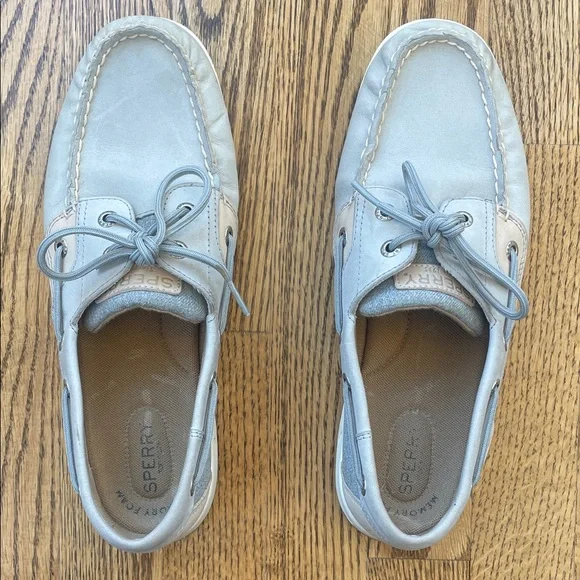 Sperry Bluefish 2 Eye Boat Show. Gray with Sparkly Accents. - Picture 5 of 7